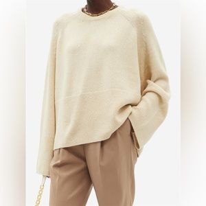 Toteme Beige Merino Knit Sweater